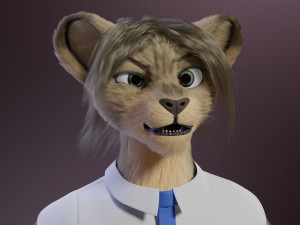 nicolle waterson anthro lioness Modello 3D