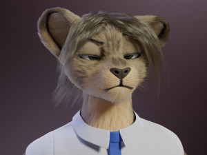 nicolle waterson anthro lioness Modello 3D