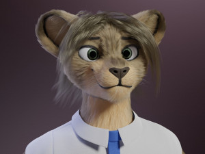 nicolle waterson anthro lioness Modello 3D