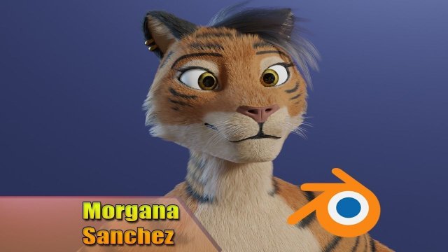 morgana sanchez anthro tigress Modèle 3D .c4d .max .obj .3ds .fbx .stl .blend 