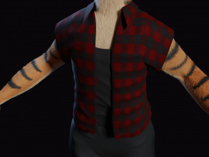 morgana sanchez anthro tigress Modèle 3D