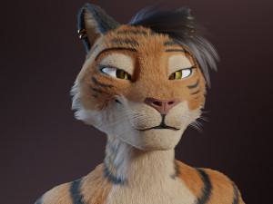 morgana sanchez anthro tigress Modèle 3D