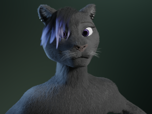 tasha courtney panther anthro Modèle 3D