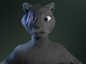 tasha courtney panther anthro Modèle 3D