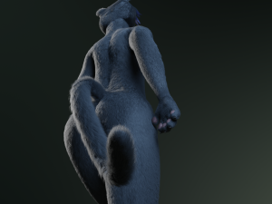 tasha courtney panther anthro Modèle 3D