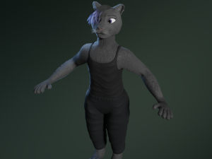 tasha courtney panther anthro Modèle 3D