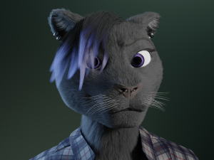 tasha courtney panther anthro Modèle 3D