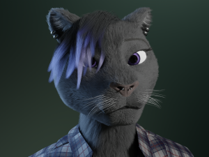 tasha courtney panther anthro Modèle 3D