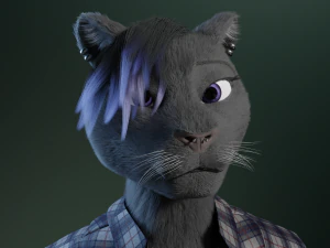 tasha courtney panther anthro 3D Model