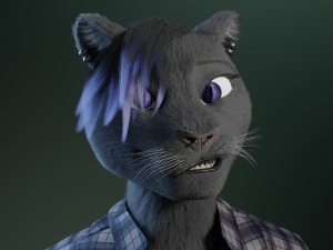 tasha courtney panther anthro Modèle 3D