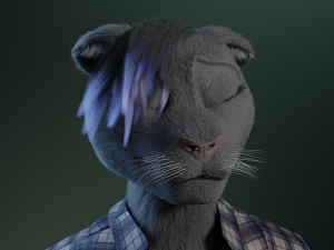 tasha courtney panther anthro Modèle 3D