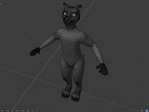 tasha courtney panther anthro Modèle 3D