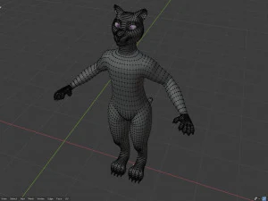 tasha courtney panther anthro 3D Model