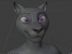 tasha courtney panther anthro Modèle 3D