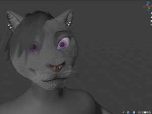 tasha courtney panther anthro Modèle 3D