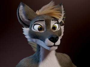 amethysta wolf anthro Modelo 3D