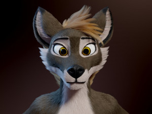 amethysta wolf anthro Modelo 3D