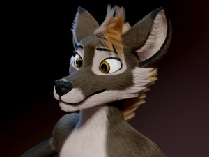 amethysta wolf anthro Modelo 3D