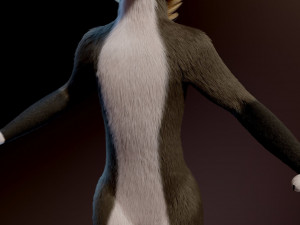 amethysta wolf anthro Modelo 3D