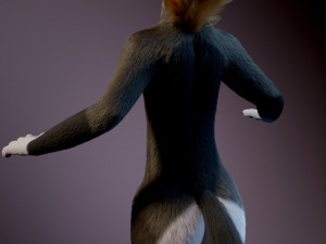 amethysta wolf anthro Modelo 3D