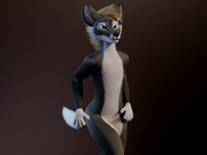amethysta wolf anthro Modelo 3D