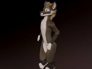 amethysta wolf anthro Modelo 3D