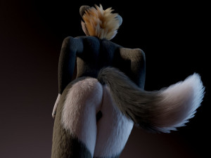 amethysta wolf anthro Modelo 3D