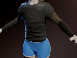 amethysta wolf anthro Modelo 3D