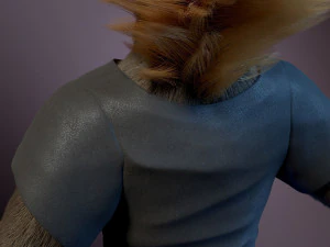 ametista lupo antropo Modello 3D