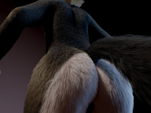 amethysta wolf anthro Modelo 3D