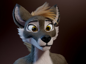 amethysta wolf anthro Modelo 3D