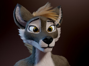 amethysta wolf anthro Modelo 3D