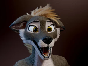 ametista lupo antropo Modello 3D