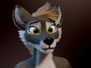 amethysta wolf anthro Modelo 3D