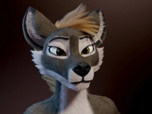 ametista lupo antropo Modello 3D