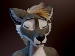 amethysta wolf anthro Modelo 3D