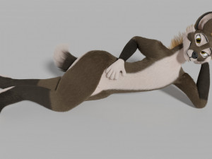 amethysta wolf anthro Modelo 3D