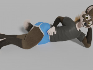 amethysta wolf anthro Modelo 3D