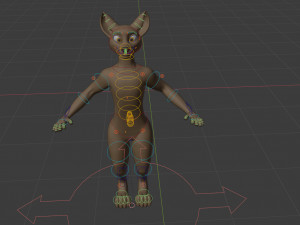 amethysta wolf anthro Modelo 3D