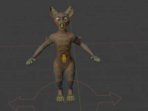 ametista lupo antropo Modello 3D