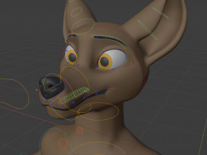 amethysta wolf anthro Modelo 3D