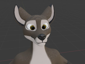 amethysta wolf anthro Modelo 3D