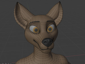 amethysta wolf anthro Modelo 3D