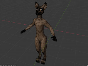 amethysta wolf anthro Modelo 3D