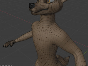 amethysta wolf anthro Modelo 3D