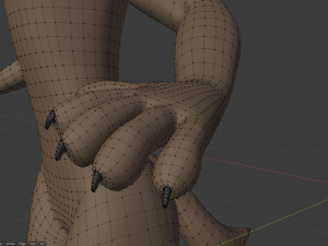 amethysta wolf anthro Modelo 3D