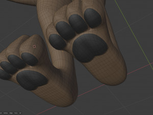 amethysta wolf anthro Modelo 3D