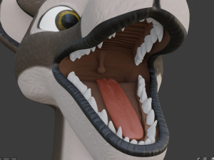 amethysta wolf anthro Modelo 3D