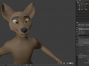 amethysta wolf anthro Modelo 3D