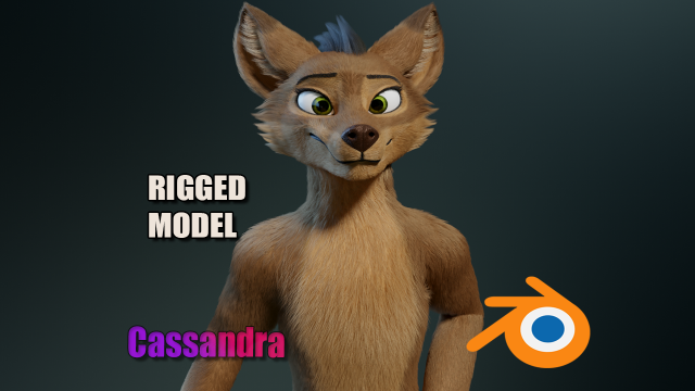 cassandra anthro wolf Modèle 3D .c4d .max .obj .3ds .fbx .stl .blend 